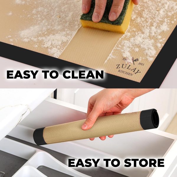 Zulay Kitchen Silicone Baking Mats Non-Stick Reusable-3