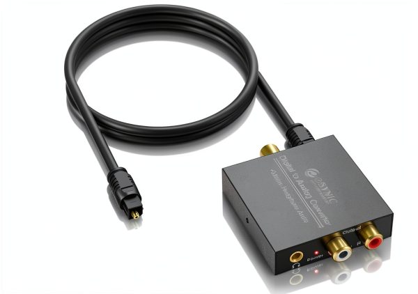 eSynic 192KHZ Digital Optical to RCA Converter-0