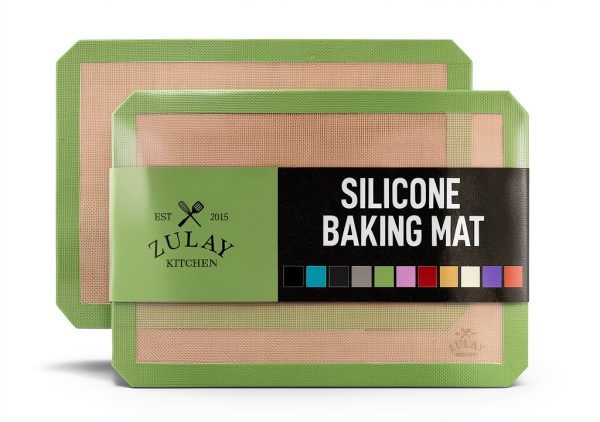 Zulay Kitchen Silicone Baking Mats Non-Stick Dishwasher Safe-0