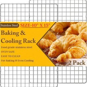 Qukaka Stainless Steel Cooling Rack Oven Safe Dishwasher-0