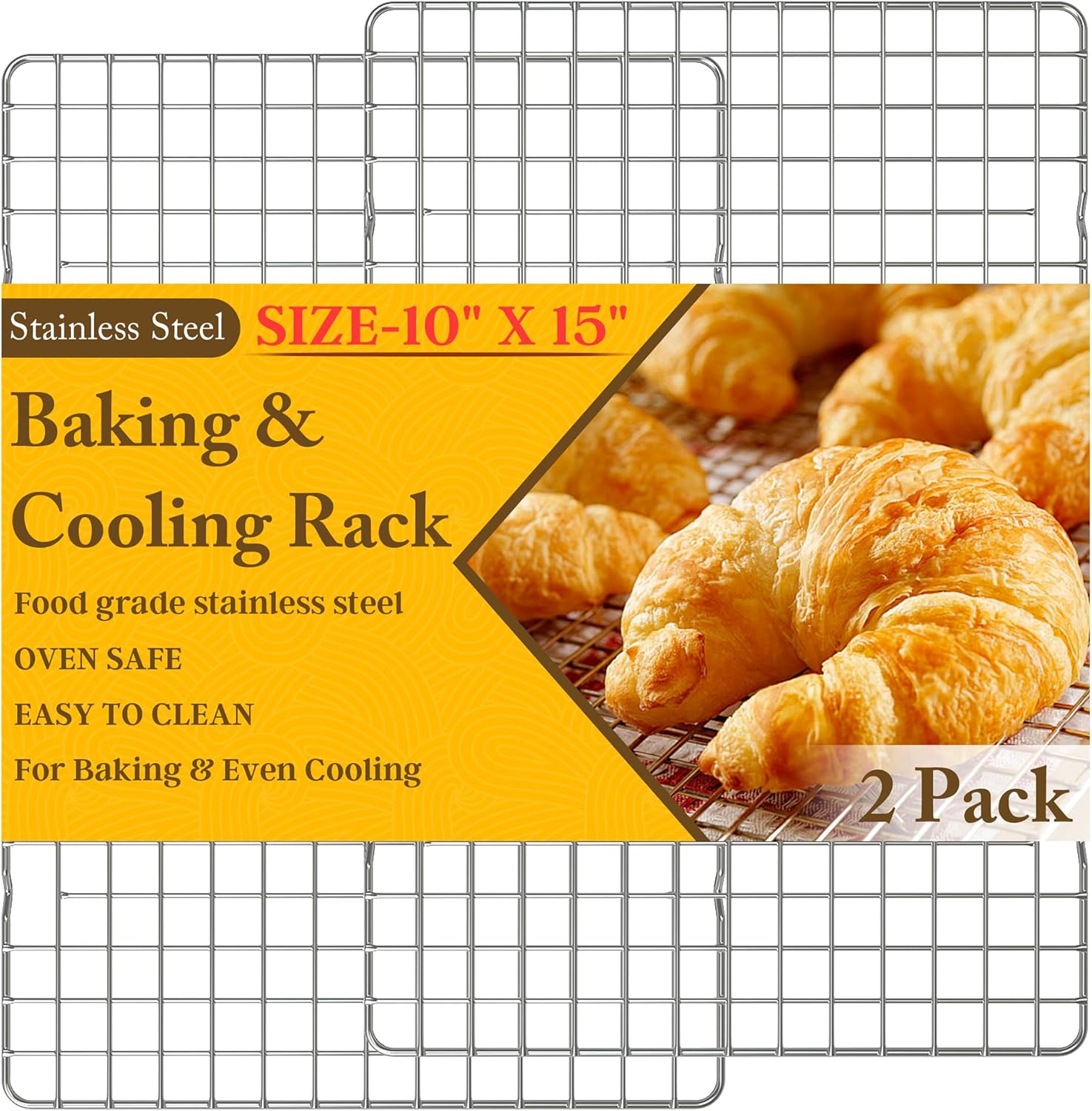 Qukaka cooling rack with baked goods showing air circulation design