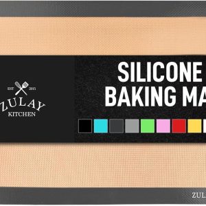 Zulay Kitchen Silicone Baking Mat Dark Gray Non-Stick-0
