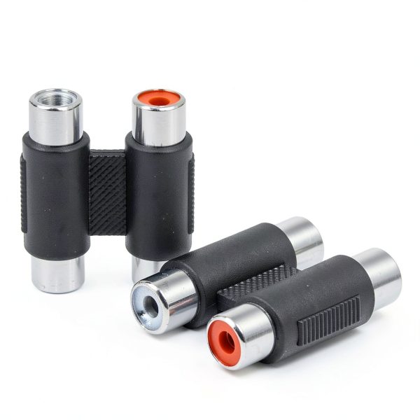 RCA Female to Female Adapter RFAdapter Nickel-2