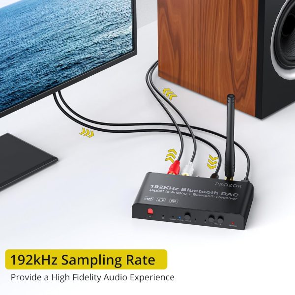 PROZOR 192kHz DAC Converter Toslink Coaxial Optical Input-6