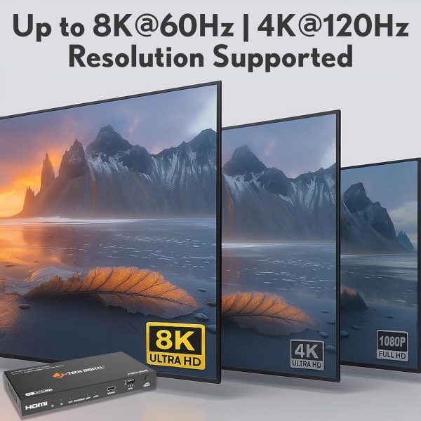J-Tech Digital HDMI Audio Extractor 4K 30Hz 60Hz eARC-4