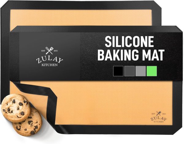 Zulay Kitchen Silicone Baking Mats Non-Stick Reusable-0