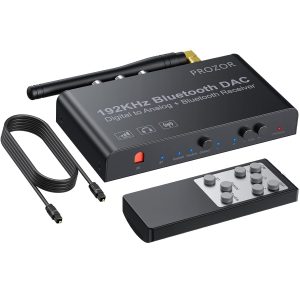 PROZOR 192kHz DAC Converter Toslink Coaxial Optical Input-0