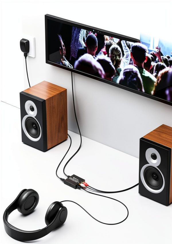 eSynic 192KHZ Digital Optical to RCA Converter-4