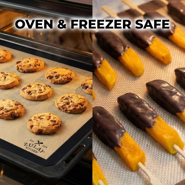 Zulay Kitchen Silicone Baking Mats Non-Stick Reusable-4