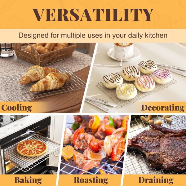 LIEMAND Stainless Steel Cooling Rack Oven Dishwasher Safe-5