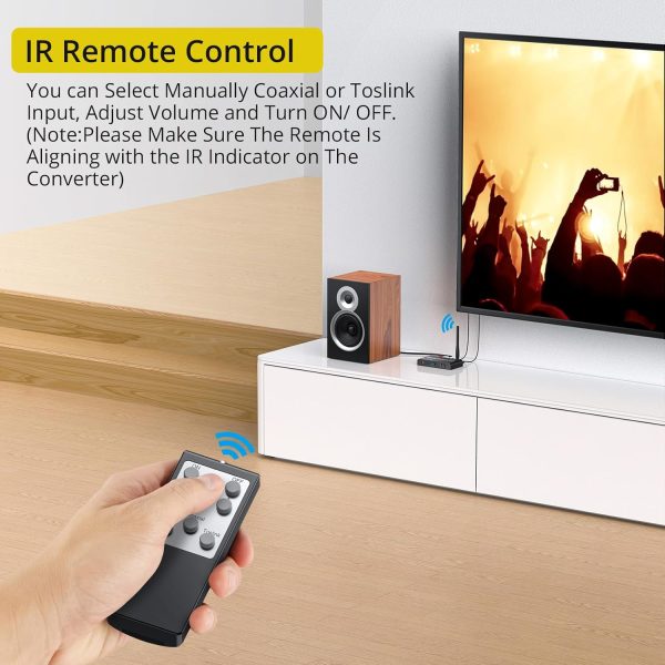 PROZOR 192kHz DAC Converter Toslink Coaxial Optical Input-5