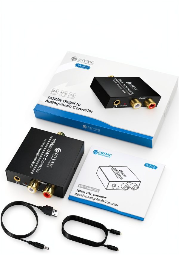 eSynic 192KHZ Digital Optical to RCA Converter-7