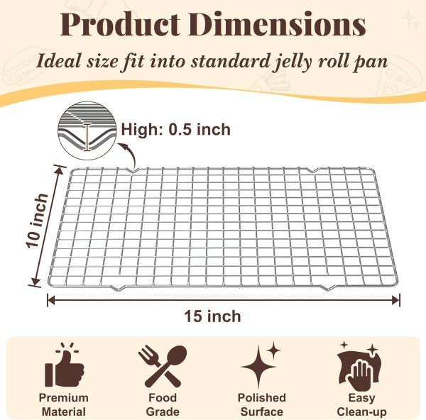 LIEMAND Stainless Steel Cooling Rack Oven Dishwasher Safe-1