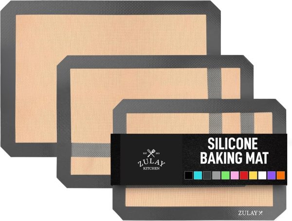 Zulay Kitchen Silicone Baking Mats Non-Stick Reusable-0