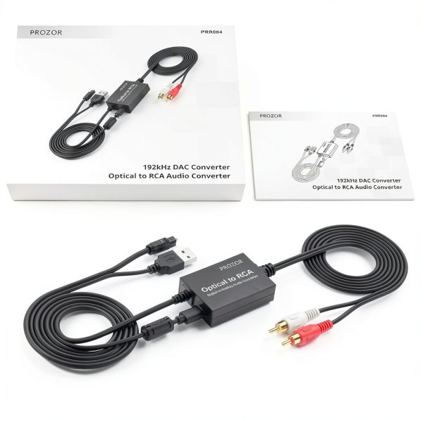 PROZOR Optical to RCA Converter for Electronics-6