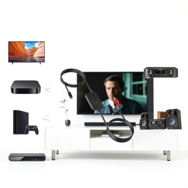 Optical to RCA Converter by AUTOUTLET for Home Theater-3