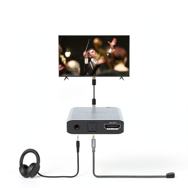 HDMI Audio Extractor Warrky Aluminum 4K HDMI20-4