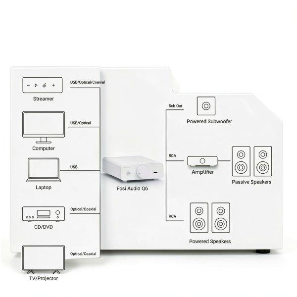 Mini DAC Fosi Audio Aluminum Desktop Converter-6