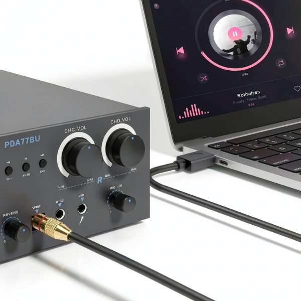 NCGGY USB A to Optical Audio Converter 5FT Gold-2