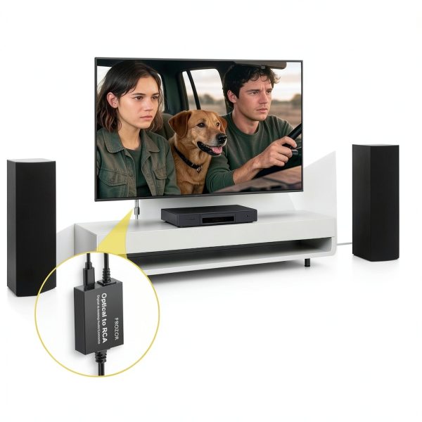 PROZOR Optical to RCA Converter for Electronics-4