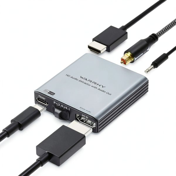 HDMI Audio Extractor Warrky Aluminum 4K HDMI20-1