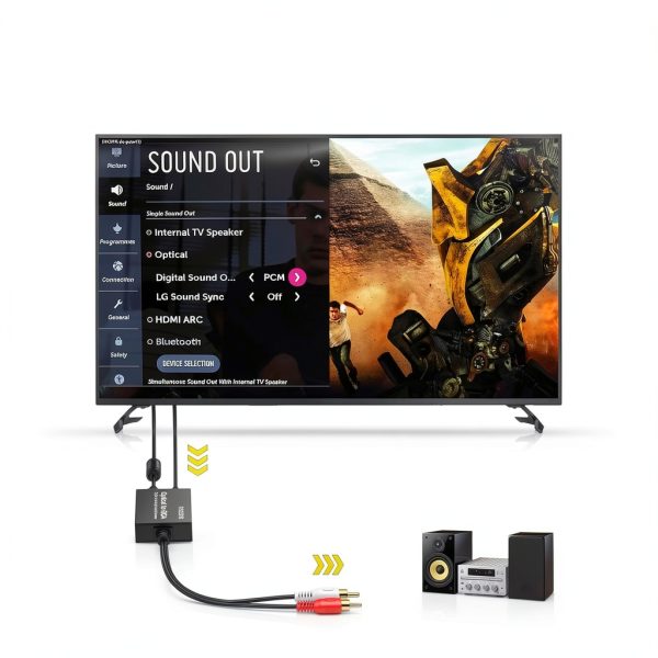 PROZOR Optical to RCA Converter for Electronics-1