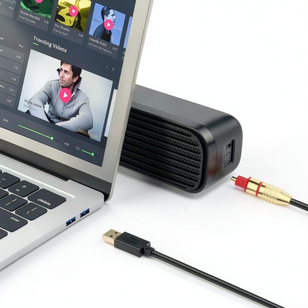 NCGGY USB A to Optical Audio Converter 5FT Gold-3