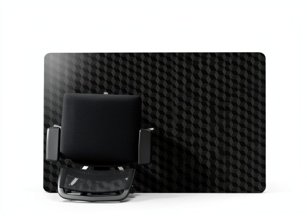 Chair Mat SALLOUS 30x48 Black 3D Geometric Carpet Protector-1