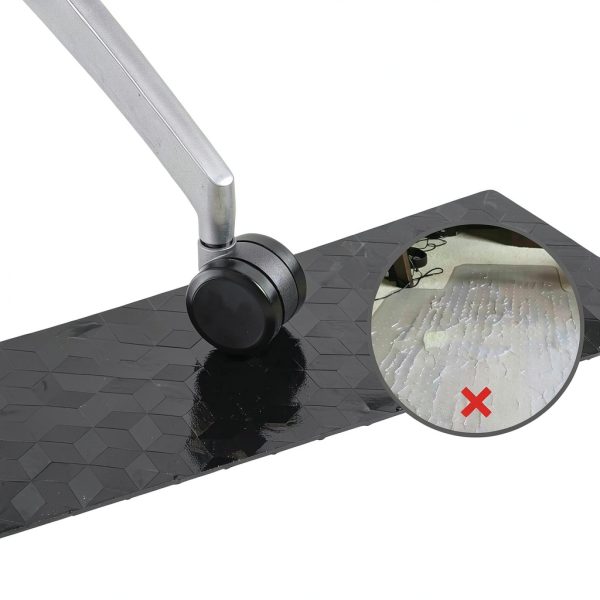Chair Mat SALLOUS 30x48 Black 3D Geometric Carpet Protector-6