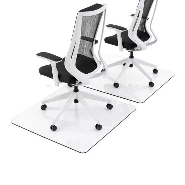Chair Mat 36" x 46" Transparent Tempered Glass Office Mat by Easly-1
