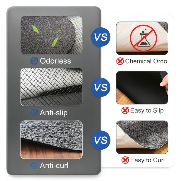 Office Rolling Chair Mat Lesonic Black 47x35 Hard-Floor Protector-3