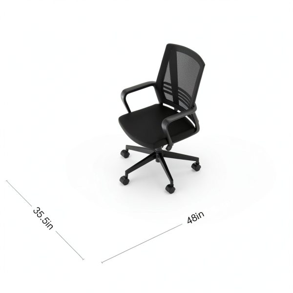 Office Chair Mat Blvornl Hard Floor Clear PVC Protector 35.5x48in-1