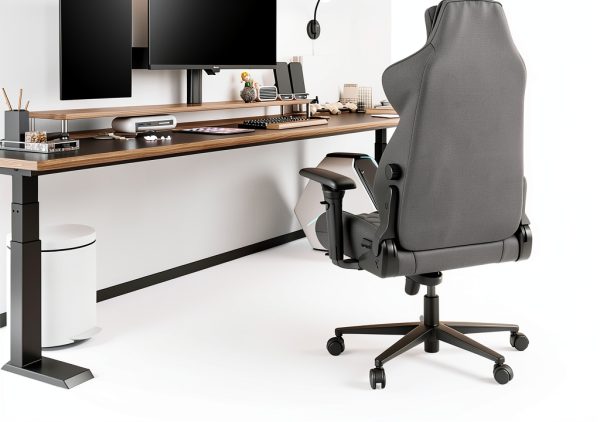Vicwe Gaming Chair Mat for Hardwood Floor 48x36 Black PVC Protector-1