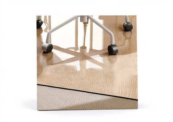 Chair Mat 36" x 46" Transparent Tempered Glass Office Mat by Easly-5